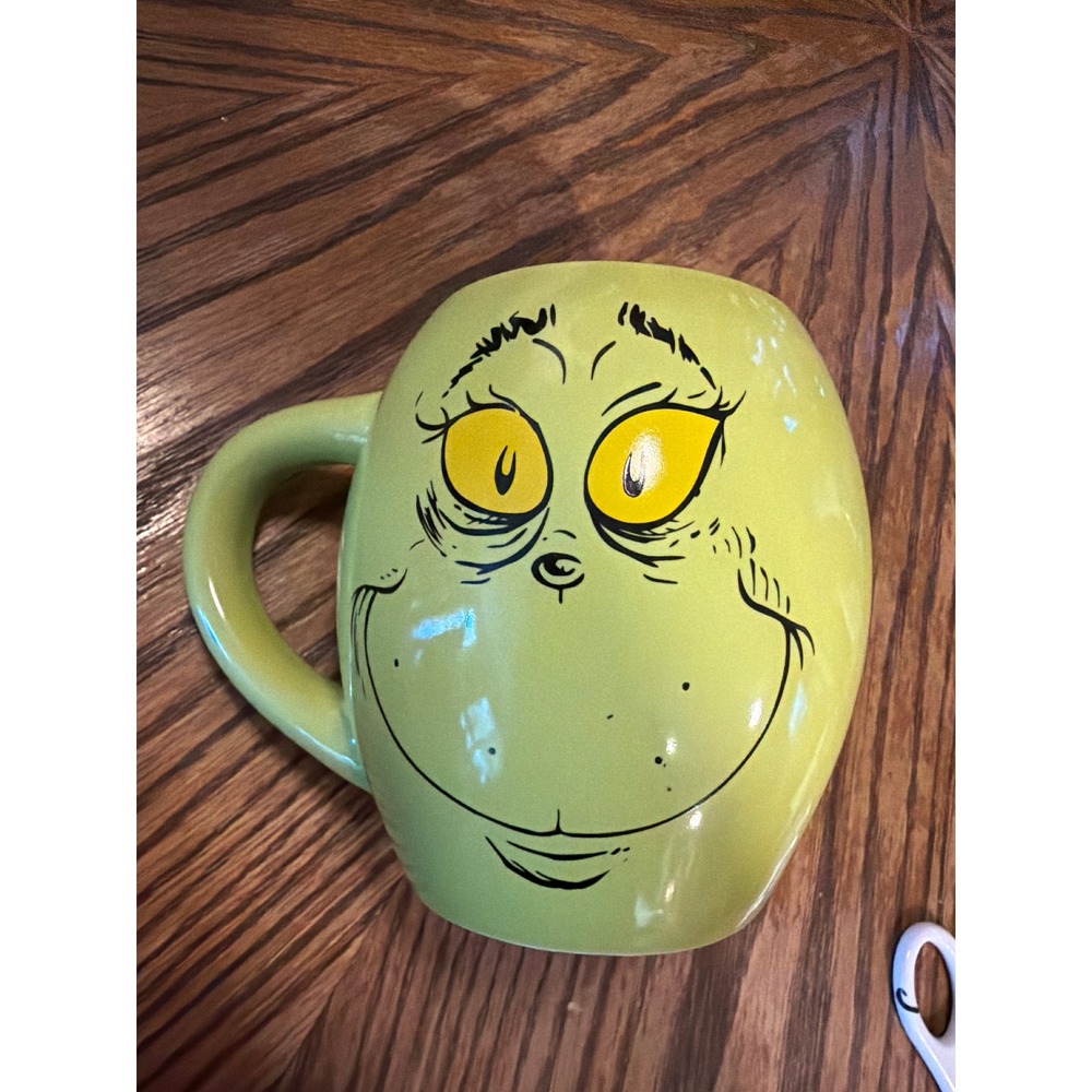 Dr Seuss The Grinch Naughty Nice Green Ceramic Coffee Mug 2023 Bioworld